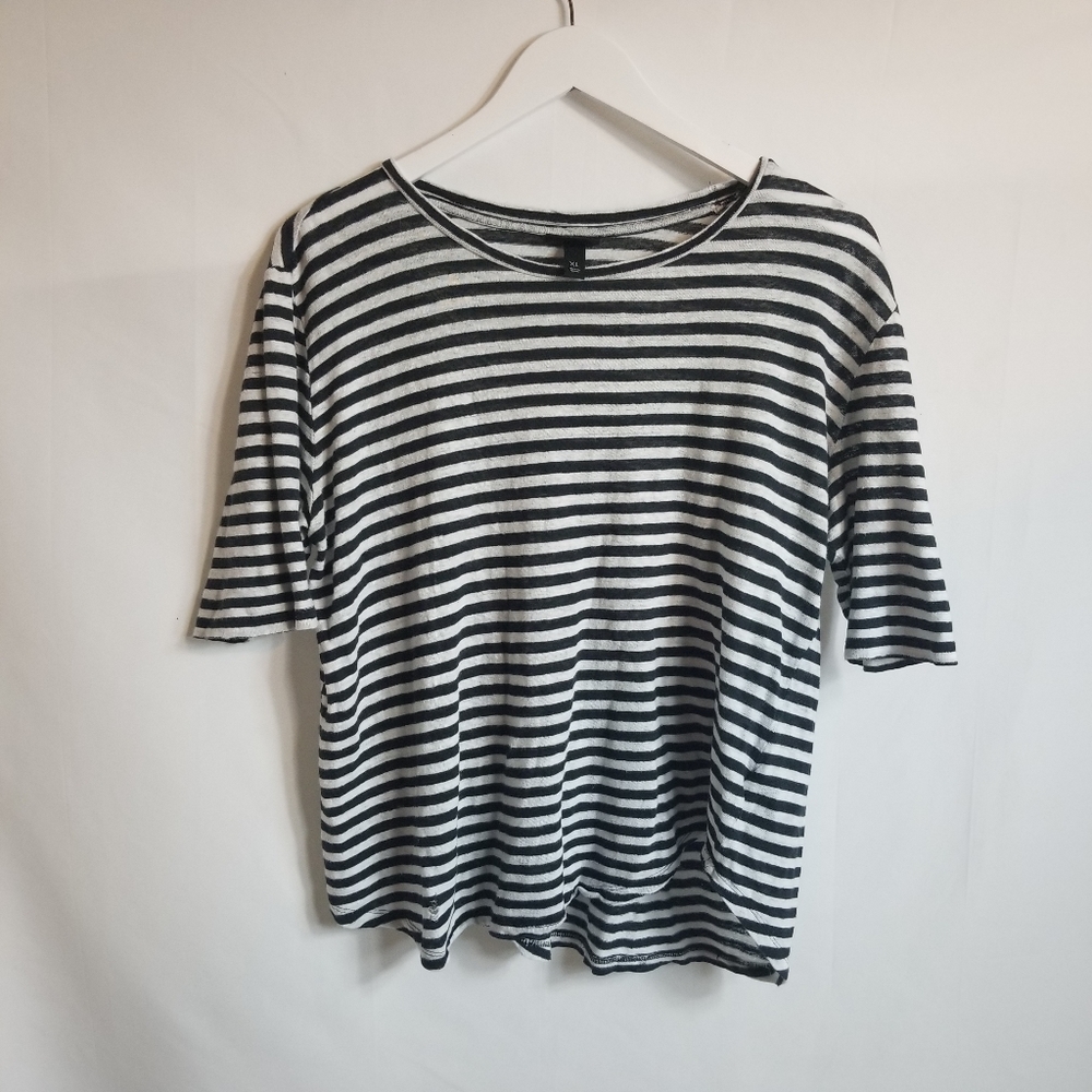 Black and White Striped Shirt